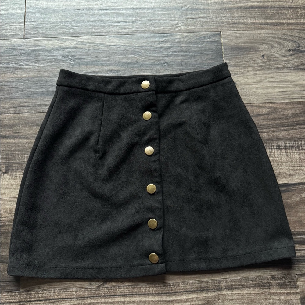 Black Button-Up Skirt
